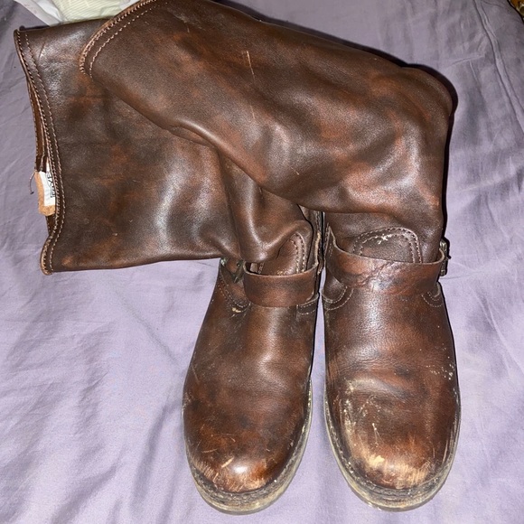 Mid calf brown Frye boots - Picture 1 of 8
